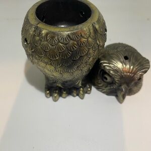 Antique Brass Owl Incense Holder